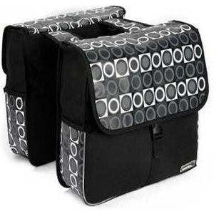 Bagagedrager tas- 14600 zwart/grijs patroon
