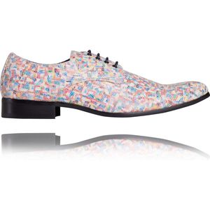 Ramblas Colora - Maat 47 - Lureaux - Kleurrijke Schoenen Voor Heren - Veterschoenen Met Print