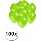 Kleine ballonnen groen metallic 100 stuks