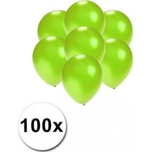 Kleine ballonnen groen metallic 100 stuks