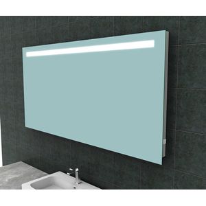 Saqu Plain Badkamerspiegel met LED verlichting - en Stopcontact - 160x80 cm - Rechthoek