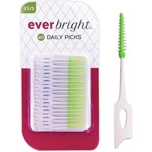 Everbright DailyPicks - 40 stuks | Daily Tooth Picks voor dagelijkse reiniging | Tandenstoker rubber