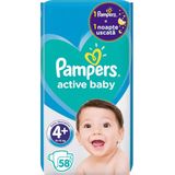 Pampers Active Baby Maat 4+ - 58 Luiers - (10-15KG)