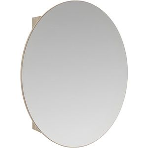Ovaal badkamermeubel met spiegel RURI - Eik L 48 cm x H 60 cm x D 15 cm