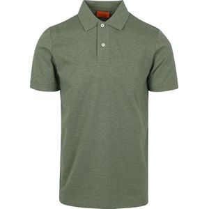 Suitable Mang Poloshirt Groen - Maat 3XL - Heren - Polo shirt Heren met Korte mouw