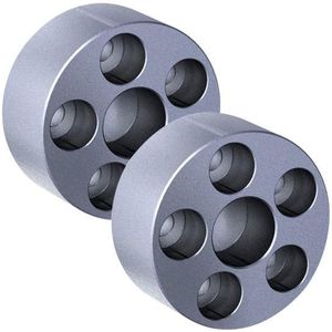 Bevestigingsnok per 2 stuks aluminium rond