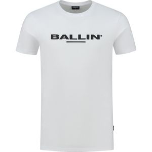 Ballin Amsterdam - Heren Regular fit T-shirts Crewneck SS - White - Maat XXL