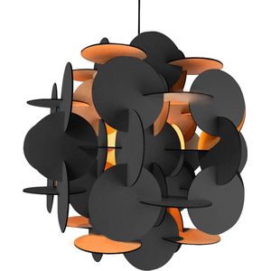 Meuq Design Circulos L - Hanglamp - Zwart - Hout - 48 cm - Woonkamer - Eetkamer - Slaapkamer - Industrieel - Design hanglamp