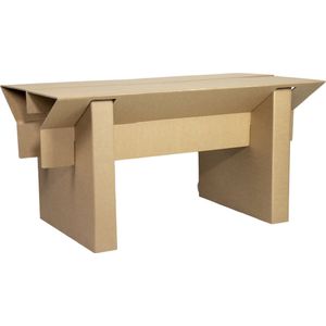 Kartonnen vouwtafel - 134x80x68 cm - Klaptafel - Kartonnen meubels - Tijdelijke tafel - KarTent