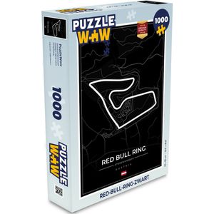 Puzzel F1 - Racebaan - Red Bull Ring - Oostenrijk - Circuit - Zwart - Legpuzzel - Puzzel 1000 stukjes volwassenen