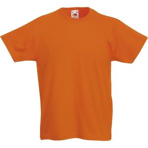 Fruit of the Loom T-shirt Kinderen maat 140 (9-11) 100% Katoen 5 stuks (Oranje)
