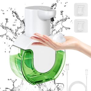 Automatische Zeepdispenser - Oplaadbaar via USB - 4-Lagen Schuimende Zeepdispenser - 430ml Wandmontage of Standaard Zeepdispenser - Contactloze Handdesinfectie Dispenser voor Keuken en Badkamer