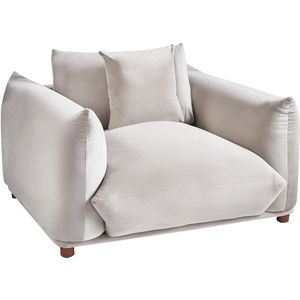 Fauteuil LUVOS Fluweel Taupe