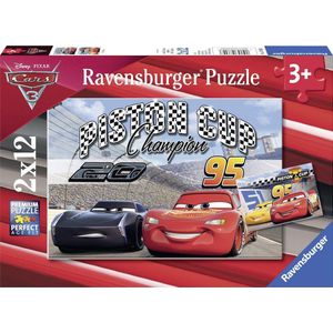 Ravensburger Cars 3. Twee puzzels - 12 stukjes - kinderpuzzel