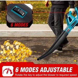 Shoppee Bladblazer - Bladblazer accu - 588vf 6 Versnellingen Draadloze Bladblazer Snoerloze Blazer - Elektrische Luchtblazer - 22900Mah Li-Ion Batterij -Veegmachine - Sneeuwblazer - Tuingereedschap