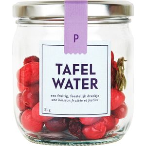Pineut ® Water met Smaak - Tafelwater Cranberry, Kers & Rozemarijn - Glazen Pot Met Deksel - Waterdrop (Alternatief) - Refill Pineut Waterkaraf - Origineel Cadeau - Fris & Gezellig Genieten