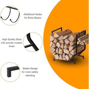 Brandhoutrek - Firewood Rack Metal Firewood Rack for Indoor and Outdoor