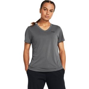 Under Armour Tech SSV- Solid Dames Sportshirt - Grijs - Maat S