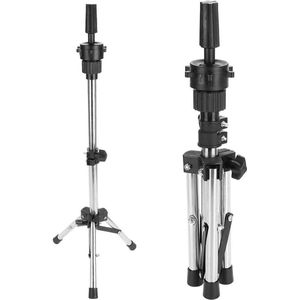 Tripod Stand Adjustable for Canvas Block Head with Wig Holder for Cosmetology Hairdressing Training - Practice Styling Metal Mannequin Wig Headrests .