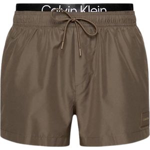 Calvin Klein Short Dubbele Tailleband Heren Zwembroek - Rustic Copper - Maat L