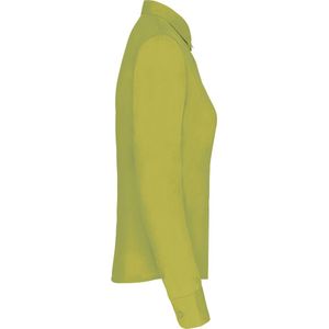 Blouse Dames M Kariban Lange mouw Burnt Lime 65% Polyester, 35% Katoen