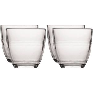 Espresso glazen Gigogne - 12x stuks - koffieglazen - 220 ml - transparant - glas