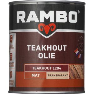 Rambo Teakhout Olie Mat Transparant - Waterafstotend - Impregneert & Beschermt - 0.75L