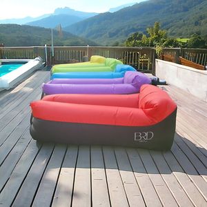 BRD Outdoor® | Rood Lounge Air Bed Lucht Zit Sofa | Kampeer Zitzak | Strand waterproof luchtzak | Waterbestendig | Camping stoel Kampeer sofa poef Ligstoel