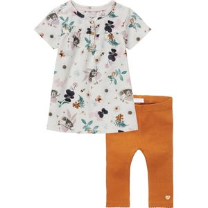 Noppies - kledingset - 2 delig - jurk Malartic gebloemd - legging Montague Roated Pecan - Maat 56