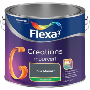 Flexa - Creations Muurverf Extra Mat - Puur Marmer - Mengverf - 2.5 Liter