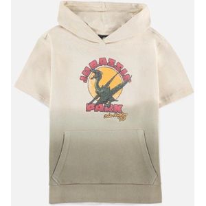 Jurassic Park Kinder hoodie/trui -Kids 122/128- Dip-Dye Isla Nublar '93 Creme/Groen