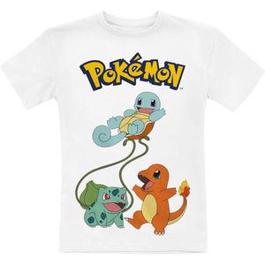 Pokémon Kids - Original Trio Jongens & meisjes T-shirt - wit - 104