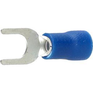 Cimco geïsoleerde vorkkabelschoen recht blauw 1,5-2,5mm2 - gat M6 per 100 stuks (180148)