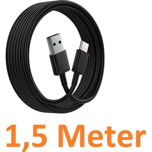 1,5 Meter Geschikt voor: USB C Usb kabel naar USB 2.0 A Male kabel Geschikt voor: Oppo / OnePlus / Motorola / Samsung / Huawei / Sony / Nintendo Switch / Playstation 5 Game Controller PS5 - Zwart