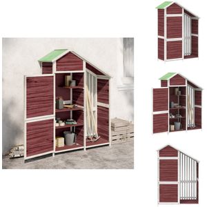 vidaXL Tuinschuur - Tuinschuren - Gereedschapsschuur - Gereedschap Schuur - Tuinschuur 120x53,5x170 cm massief grenenhout mokkakleurig