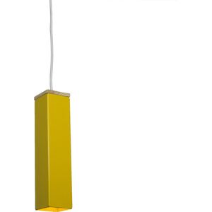 Andy - Hanglamp - Geel - E27 - Woonkamer - slaapkamer - kinderkamer - Industriële hanglampen - Staal - verstelbaar