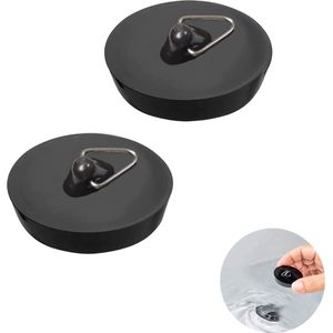 Ibenzoa® Universele rubberen afvoerstop set van 2 voor keuken en badkamer gootsteen of badkuip