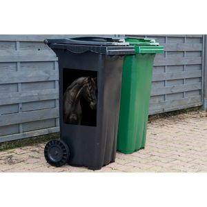 Container sticker Paard - Dieren - Zwart - Portret - 40x60 cm - Kliko sticker