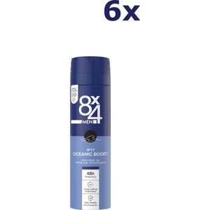 6x 8x4 Deospray Men - No.17 Oceanic Boost 150 ml