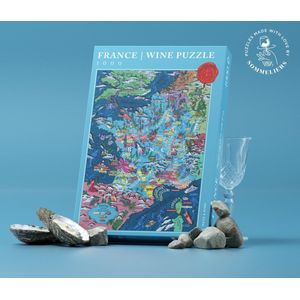 Puzzel Frankrijk wijn | Wijngebieden Frankrijk | legpuzzel 1000 stukjes