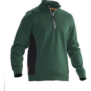 Jobman 5401 Halfzip Sweatshirt 65540120 - Bosgroen/Zwart - XL