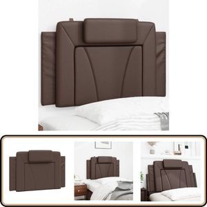 vidaXL Hoofdbordkussen - 80 cm - Kunstleer - Bruin Hoofdkussen - Hoofdbordkussen - Beddengoed - Sierkussen - Slaapcomfort