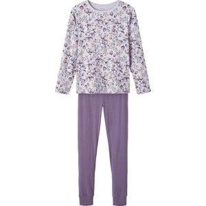 Name it meisjes pyjama - Purple Flower - 104 - Paars