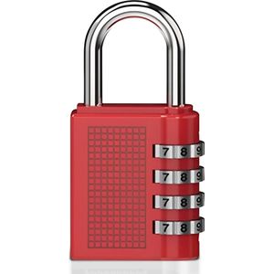Hangslot - Cijferslot - Hangcijferslot - Met Cijfercode - 80mm - Rood