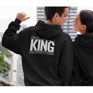 King / Queen Hoodie Only (King - Maat 3XL) | Koppel Cadeau | Valentijn Cadeautje voor hem & haar