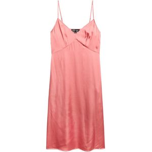 Superdry - Satijnen cami midi-jurk - Dames - Jurken