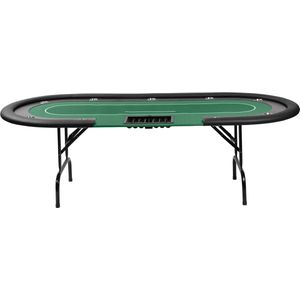 MEC Pokertafel Cashgame XL groen - 243 cm x 105 cm x 76 cm - 2 tot 9 spelers + dealer - speedcloth - Black Friday
