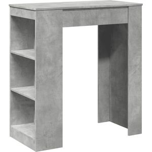 vidaXL Bartafel met rekken - 95x47x103,5 cm - Betongrijs Bartafel - Bartafels - Statafel - Statafeltje