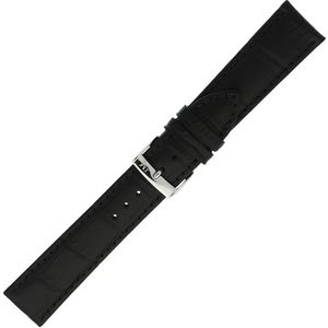 Morellato Horlogebandje - Morellato horlogeband Y2269 Bolle XL - leer - Zwart - bandbreedte 18.00 mm