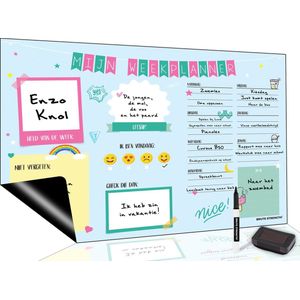 Brute Strength - Magnetisch Weekplanner whiteboard (40) - A3 - Planbord - Dagplanner kind  - To Do Planner kinderen